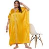 imageWomen Embroidery Kaftan Dress Satin Silk Plus Size Soft Embroidered African Caftan Maxi Dresses for LadiesLemon Chrome