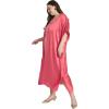 imageWomen Embroidery Kaftan Dress Satin Silk Plus Size Soft Embroidered African Caftan Maxi Dresses for LadiesSugar Coral