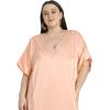 imageWomen Long Kaftan Plus Size Satin Soft Embroidery Swimsuit Cover Up Embroidered Work Caftan Gown Dress for LadiesApricot Tan