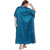 imageWomen Long Kaftan Plus Size Satin Soft Embroidery Swimsuit Cover Up Embroidered Work Caftan Gown Dress for LadiesCorsair Blue