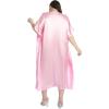 imageWomen Long Kaftan Plus Size Satin Soft Embroidery Swimsuit Cover Up Embroidered Work Caftan Gown Dress for LadiesCrystal Rose