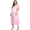 imageWomen Long Kaftan Plus Size Satin Soft Embroidery Swimsuit Cover Up Embroidered Work Caftan Gown Dress for LadiesCrystal Rose