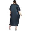 imageWomen Long Kaftan Plus Size Satin Soft Embroidery Swimsuit Cover Up Embroidered Work Caftan Gown Dress for LadiesDarkest Spruce