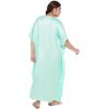 imageWomen Long Kaftan Plus Size Satin Soft Embroidery Swimsuit Cover Up Embroidered Work Caftan Gown Dress for LadiesIce Green