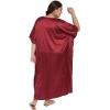 imageWomen Long Kaftan Plus Size Satin Soft Embroidery Swimsuit Cover Up Embroidered Work Caftan Gown Dress for LadiesJester Red