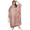 imageWomen Long Kaftan Plus Size Satin Soft Embroidery Swimsuit Cover Up Embroidered Work Caftan Gown Dress for LadiesWithered Rose