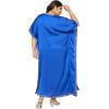 imageWomen Plus Size Kaftan Dress Stylish Satin Sequences Maxi Evening Cover Up Dresses Kimono Sleeve Casual WearRoyal Blue