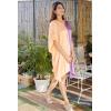 imageWomen Short Tunic Kaftan Plus Size Satin Silk Swimsuit Cover Ups Double Color Mini Caftan Pajama DressesApricot Tan  Dahlia Purple