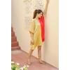 imageWomen Short Tunic Kaftan Plus Size Satin Silk Swimsuit Cover Ups Double Color Mini Caftan Pajama DressesGolden  Red