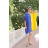 imageWomen Short Tunic Kaftan Plus Size Satin Silk Swimsuit Cover Ups Double Color Mini Caftan Pajama DressesRoyal Blue  Lemon Chrome