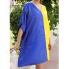 imageWomen Short Tunic Kaftan Plus Size Satin Silk Swimsuit Cover Ups Double Color Mini Caftan Pajama DressesRoyal Blue  Lemon Chrome