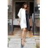 imageWomen Short Tunic Kaftan Plus Size Satin Silk Swimsuit Cover Ups Double Color Mini Caftan Pajama DressesVanilla Ice  Black