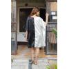 imageWomen Short Tunic Kaftan Plus Size Satin Silk Swimsuit Cover Ups Double Color Mini Caftan Pajama DressesVanilla Ice  Black