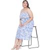 imageWomens Summer Casual Dress Comfy Tube Dresses Sundresses Beach Dress Tops for GirlsBlue  White Leaf