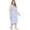 imageWomens Summer Casual Dress Comfy Tube Dresses Sundresses Beach Dress Tops for GirlsBlue  White Leaf