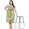 imageWomens Summer Casual Dress Comfy Tube Dresses Sundresses Beach Dress Tops for GirlsGreen Flora  Parrot