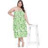 imageWomens Summer Casual Dress Comfy Tube Dresses Sundresses Beach Dress Tops for GirlsGreen Tropical Leaf