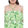 imageWomens Summer Casual Dress Comfy Tube Dresses Sundresses Beach Dress Tops for GirlsGreen Tropical Leaf