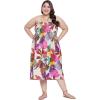 imageWomens Summer Casual Dress Comfy Tube Dresses Sundresses Beach Dress Tops for GirlsMulticolor Tropical Leaf