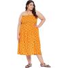 imageWomens Summer Casual Dress Comfy Tube Dresses Sundresses Beach Dress Tops for GirlsOrange Geometric