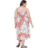 imageWomens Summer Casual Dress Comfy Tube Dresses Sundresses Beach Dress Tops for GirlsWhite  Peach Floral