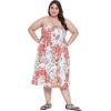 imageWomens Summer Casual Dress Comfy Tube Dresses Sundresses Beach Dress Tops for GirlsWhite  Peach Floral
