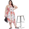 imageWomens Summer Casual Dress Comfy Tube Dresses Sundresses Beach Dress Tops for GirlsWhite  Peach Floral