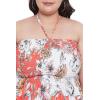 imageWomens Summer Casual Dress Comfy Tube Dresses Sundresses Beach Dress Tops for GirlsWhite  Peach Floral