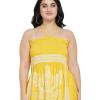 imageWomens Summer Casual Dress Comfy Tube Dresses Sundresses Beach Dress Tops for GirlsYellow Floral