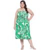 imageWomens Summer Casual Dress Comfy Tube Dresses Sundresses Beach Dress Tops for GirlsTropical Leaf Green