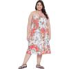 imageWomens Summer Casual Dress Comfy Tube Dresses Sundresses Beach Dress Tops for GirlsWhite  Peach Floral