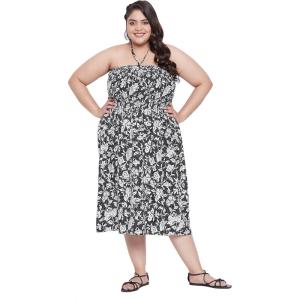 imageWomens Summer Casual Dress Comfy Tube Dresses Sundresses Beach Dress Tops for GirlsBlack  White Floral