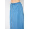 imageCasual Denim Long Skirt Elastic Waist Maxi Jean Button Skirts Dress for Ladies