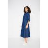 imageCasual Stylish Denim Long Shirt Dresses for Women Flowy Swing Button Down Top Midi Jean Dress with Pockets