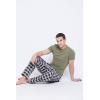 imageGypsie Blu Mens Cotton Pajama Comfy Sleepwear Stretch Bottoms Lounge Pants with Pockets ampamp Drawstring Black Lounge Pants Large