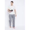 imageGypsie Blu Mens Cotton Pajama Comfy Sleepwear Stretch Bottoms Lounge Pants with Pockets ampamp Drawstring Black XXLarge