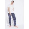 imageGypsie Blu Mens Cotton Pajama Comfy Sleepwear Stretch Bottoms Lounge Pants with Pockets ampamp Drawstring Blue XXLarge