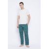 imageGypsie Blu Mens Cotton Pajama Comfy Sleepwear Stretch Bottoms Lounge Pants with Pockets ampamp Drawstring Green Large