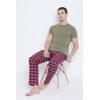 imageGypsie Blu Mens Cotton Pajama Comfy Sleepwear Stretch Bottoms Lounge Pants with Pockets ampamp Drawstring Red Lounge Pants Medium