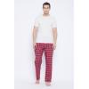 imageGypsie Blu Mens Cotton Pajama Comfy Sleepwear Stretch Bottoms Lounge Pants with Pockets ampamp Drawstring Red XLarge