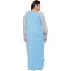 imageOussum Nightgown for Women Soft Sleepwear Nightshirt Plus Size Long Sleeve Maxi Length SleepDress With Pocket