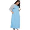 imageOussum Nightgown for Women Soft Sleepwear Nightshirt Plus Size Long Sleeve Maxi Length SleepDress With Pocket