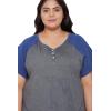 imageOussum Women Cotton Soft Nightshirt Nightgown Plus Size Short Sleeve Maxi Sleep Dress With Pocket