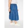 imageTrendy Denim Midi Jean Skirt Dress Plus Size Evening Party Skirts for Women