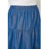 imageTrendy Denim Midi Jean Skirt Dress Plus Size Evening Party Skirts for Women