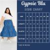 imageTrendy Denim Midi Jean Skirt Dress Plus Size Evening Party Skirts for Women