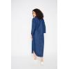 imageWomen Fashion Casual Denim Midi Dress Button Down Sundress Swing Flowy Jean Shirt Dresses with Pockets