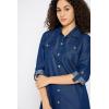 imageWomen Fashion Casual Denim Midi Dress Button Down Sundress Swing Flowy Jean Shirt Dresses with Pockets