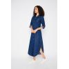 imageWomen Fashion Casual Denim Midi Dress Button Down Sundress Swing Flowy Jean Shirt Dresses with Pockets