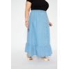 imageWomen Plus Size Denim Maxi Jean Skirt Dress Button Long Skirts for Ladies Girls